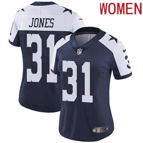2019 Women Dallas Cowboys #31 Jones blue Nike Vapor Untouchable Limited NFL Jersey->women nfl jersey->Women Jersey